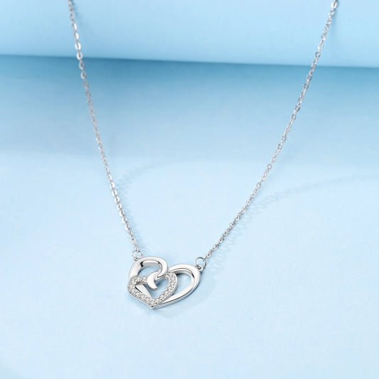 Interlocking Double Heart Necklace