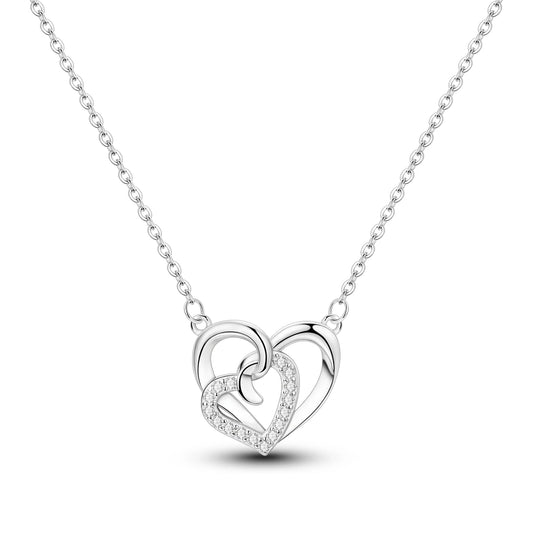 Interlocking Double Heart Necklace